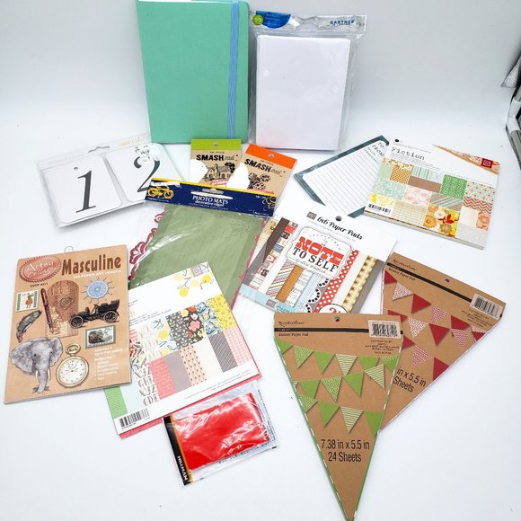 Other - Lot of Scrapbooking Crafting Paper Packs Bullet Journal Cards Envelopes More